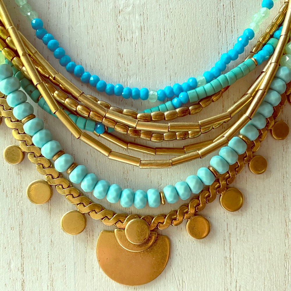 Stella & Dot Isla Disc Statement Necklace